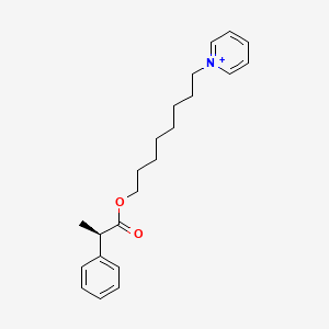 molecular formula C22H30NO2+ B1253997 8-pyridin-1-ium-1-yloctyl (2R)-2-phenylpropanoate 
