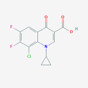 molecular formula C13H8ClF2NO3 B125400 8-氯-1-环丙基-6,7-二氟-4-氧-1,4-二氢喹啉-3-羧酸 CAS No. 101987-89-7