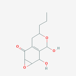 2,3-Dihydroxy-5-propyl-1a,2,3,5,6,7a-hexahydrooxireno[2,3-g]isochromen-7-one