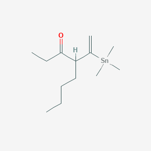 molecular formula C13H26OSn B12540164 4-[1-(Trimethylstannyl)ethenyl]octan-3-one CAS No. 820250-62-2