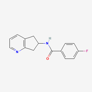 N-(6,7-Dihydro-5H-cyclopenta[b]pyridin-6-yl)-4-fluorobenzamide