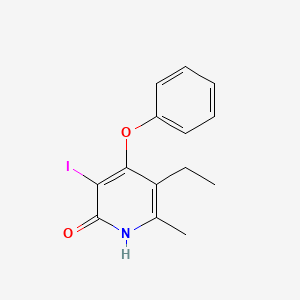 5-Ethyl-3-iodo-6-methyl-4-phenoxy-1H-pyridin-2-one