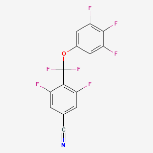 4-[Difluoro(3,4,5-trifluorophenoxy)methyl]-3,5-difluorobenzonitrile