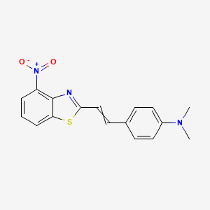 N,N-Dimethyl-4-[2-(4-nitro-1,3-benzothiazol-2-yl)ethenyl]aniline