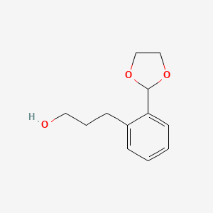 3-[2-(1,3-Dioxolan-2-yl)phenyl]propan-1-ol