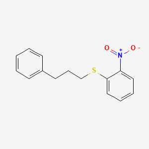 Benzene, 1-nitro-2-[(3-phenylpropyl)thio]-