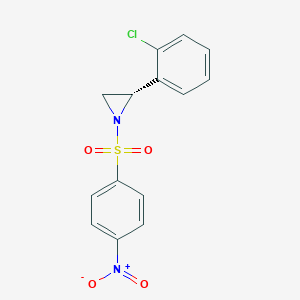 molecular formula C14H11ClN2O4S B12540440 (2S)-2-(2-Chlorophenyl)-1-(4-nitrobenzene-1-sulfonyl)aziridine CAS No. 832117-92-7