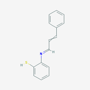 2-[(E)-(3-Phenylprop-2-en-1-ylidene)amino]benzene-1-thiol