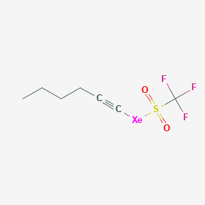 Hex-1-ynyl(trifluoromethylsulfonyl)xenon