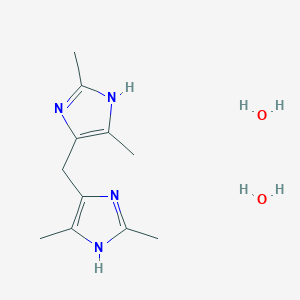 4-[(2,5-dimethyl-1H-imidazol-4-yl)methyl]-2,5-dimethyl-1H-imidazole;dihydrate