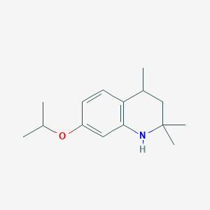 molecular formula C15H23NO B12540565 2,2,4-Trimethyl-7-[(propan-2-yl)oxy]-1,2,3,4-tetrahydroquinoline CAS No. 686778-76-7