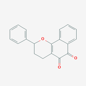 2H-Naphtho[1,2-b]pyran-5,6-dione, 3,4-dihydro-2-phenyl-