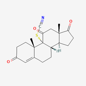 molecular formula C20H23NO3S B1254074 9-硫氰酸盐-雄甾-4-烯-3,11,17-三酮 