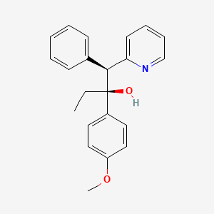 molecular formula C22H23NO2 B1254075 (alphaS,betaS)-alpha-Ethyl-alpha-(4-methoxyphenyl)-beta-phenyl-2-pyridineethanol 
