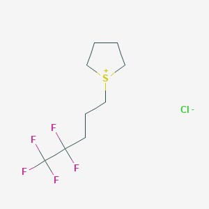 molecular formula C9H14ClF5S B12540761 1-(4,4,5,5,5-Pentafluoropentyl)thiolan-1-ium chloride CAS No. 821767-13-9