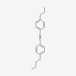 molecular formula C21H24 B1254078 Benzene, 1-[(4-butylphenyl)ethynyl]-4-propyl- CAS No. 102225-38-7