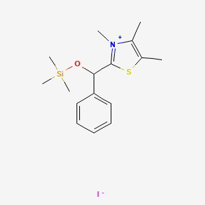 Thiazolium, 3,4,5-trimethyl-2-[phenyl[(trimethylsilyl)oxy]methyl]-, iodide