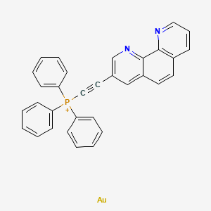 gold;2-(1,10-phenanthrolin-3-yl)ethynyl-triphenylphosphanium