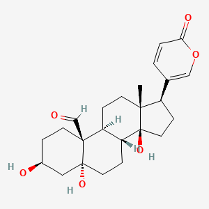 (3S,5R,8R,9S,10S,13R,14S,17R)-3,5,14-trihydroxy-13-methyl-17-(6-oxopyran-3-yl)-2,3,4,6,7,8,9,11,12,15,16,17-dodecahydro-1H-cyclopenta[a]phenanthrene-10-carbaldehyde