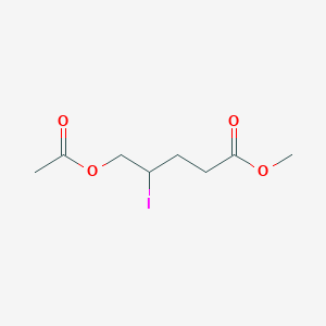 molecular formula C8H13IO4 B12540870 Methyl 5-(acetyloxy)-4-iodopentanoate CAS No. 653569-81-4