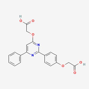 ({2-[4-(Carboxymethoxy)phenyl]-6-phenylpyrimidin-4-yl}oxy)acetic acid