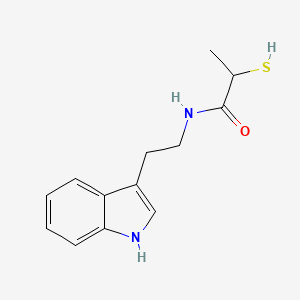 molecular formula C13H16N2OS B12540921 Propanamide, N-[2-(1H-indol-3-yl)ethyl]-2-mercapto- CAS No. 676272-69-8