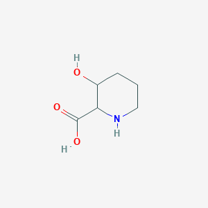 molecular formula C6H11NO3 B1254093 3-Hydroxypiperidine-2-carboxylic acid 