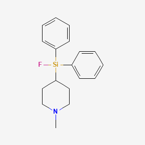 4-[Fluoro(diphenyl)silyl]-1-methylpiperidine