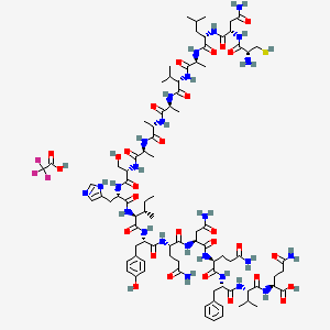 molecular formula C89H134F3N25O28S B12540973 H-Cys-Asn-Leu-Ala-Val-Ala-Ala-Ala-Ser-His-Ile-Tyr-Gln-Asn-Gln-Phe-Val-Gln-OH.TFA 