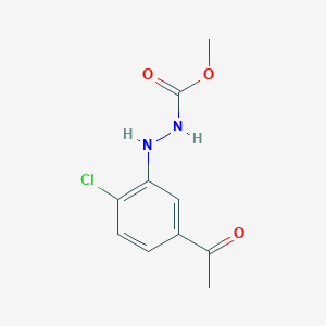 molecular formula C10H11ClN2O3 B12541107 Methyl 2-(5-acetyl-2-chlorophenyl)hydrazine-1-carboxylate CAS No. 685527-05-3