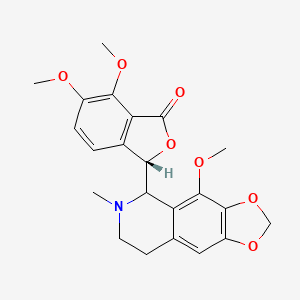 molecular formula C22H23NO7 B1254114 (3S)-6,7-dimethoxy-3-(4-methoxy-6-methyl-7,8-dihydro-5H-[1,3]dioxolo[4,5-g]isoquinolin-5-yl)-3H-isobenzofuran-1-one 