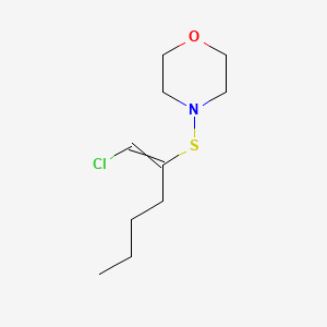 molecular formula C10H18ClNOS B12541199 4-[(1-Chlorohex-1-en-2-yl)sulfanyl]morpholine CAS No. 655233-17-3