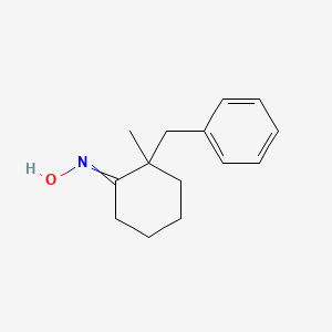 molecular formula C14H19NO B12541200 N-(2-benzyl-2-methylcyclohexylidene)hydroxylamine CAS No. 142800-49-5