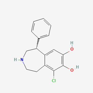 molecular formula C16H16ClNO2 B1254128 (1R)-6-氯-1-苯基-2,3,4,5-四氢-1H-3-苯并氮杂卓-7,8-二醇 CAS No. 743408-71-1