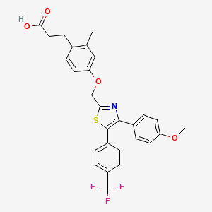 Benzenepropanoic acid, 4-[[4-(4-methoxyphenyl)-5-[4-(trifluoromethyl)phenyl]-2-thiazolyl]methoxy]-2-methyl-