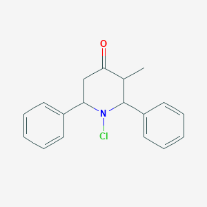 molecular formula C18H18ClNO B1254132 1-Chloro-3-methyl-2,6-diphenylpiperidin-4-one CAS No. 69130-89-8