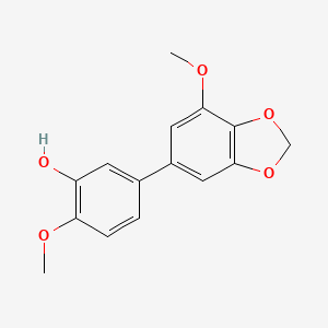 2-Methoxy-5-(7-methoxy-2H-1,3-benzodioxol-5-yl)phenol