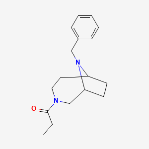 1-(9-Benzyl-3,9-diazabicyclo[4.2.1]nonan-3-yl)propan-1-one