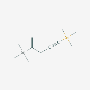 molecular formula C11H22SiSn B12541376 Trimethyl[4-(trimethylstannyl)pent-4-en-1-yn-1-yl]silane CAS No. 820250-79-1