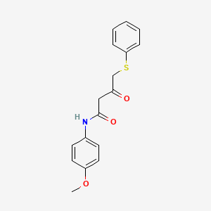 Butanamide, N-(4-methoxyphenyl)-3-oxo-4-(phenylthio)-