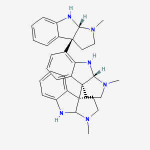 (3aR,8bR)-5-[(3aR,8bR)-3-methyl-1,2,3a,4-tetrahydropyrrolo[2,3-b]indol-8b-yl]-8b-[(8bS)-3-methyl-1,2,3a,4-tetrahydropyrrolo[2,3-b]indol-8b-yl]-3-methyl-1,2,3a,4-tetrahydropyrrolo[2,3-b]indole