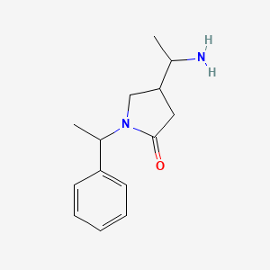 molecular formula C14H20N2O B12541412 4-(1-Aminoethyl)-1-(1-phenylethyl)pyrrolidin-2-one CAS No. 143490-80-6