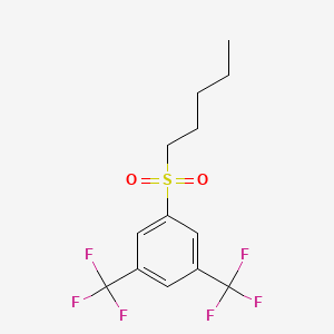 molecular formula C13H14F6O2S B12541506 1-(Pentane-1-sulfonyl)-3,5-bis(trifluoromethyl)benzene CAS No. 667458-80-2