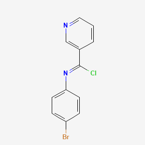 N-(4-Bromophenyl)pyridine-3-carboximidoyl chloride