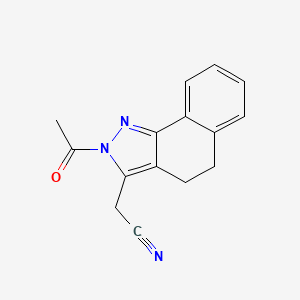 (2-Acetyl-4,5-dihydro-2H-benzo[g]indazol-3-yl)acetonitrile