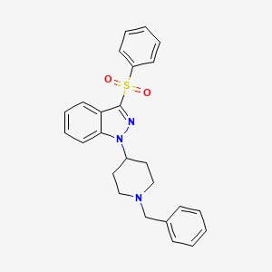 1H-Indazole, 1-[1-(phenylmethyl)-4-piperidinyl]-3-(phenylsulfonyl)-