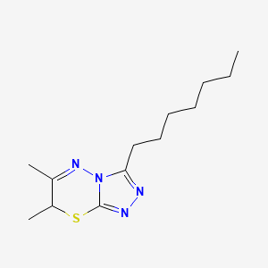 3-Heptyl-6,7-dimethyl-7H-[1,2,4]triazolo[3,4-B][1,3,4]thiadiazine