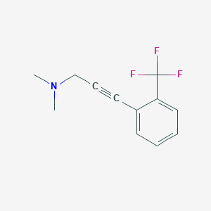 molecular formula C12H12F3N B12541576 N,N-Dimethyl-3-[2-(trifluoromethyl)phenyl]prop-2-yn-1-amine CAS No. 651729-12-3