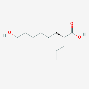 Octanoic acid, 8-hydroxy-2-propyl-, (2R)-