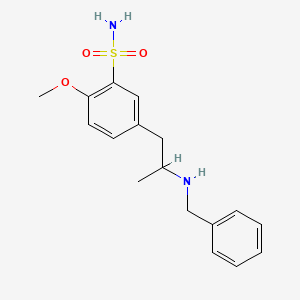 Benzenesulfonamide, 2-methoxy-5-[2-[(phenylmethyl)amino]propyl]-